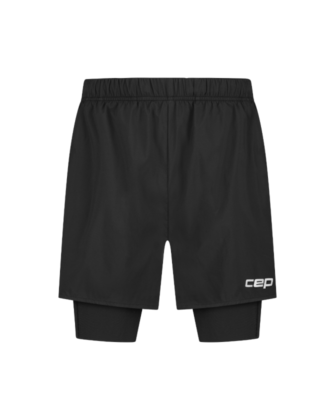 CEP run shorts 2in1 in schwarz für Männer