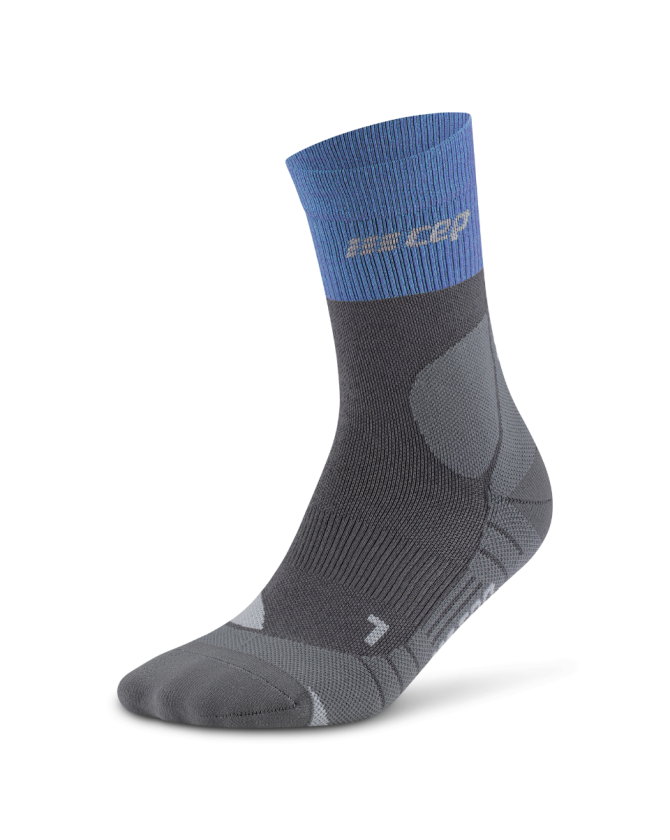 CEP hiking merino* mid-cut socks blue/grey für Frauen