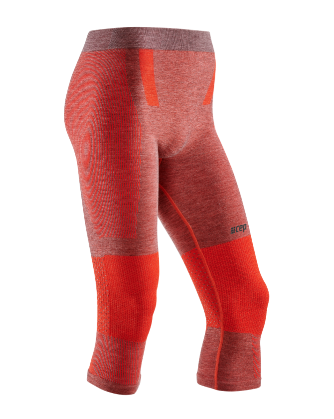 CEP Ski Touring 3/4 Base Tights in rot für Männer
