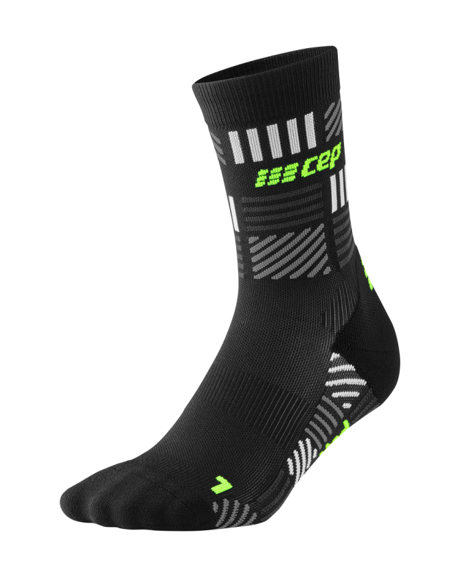 CEP The Run Limited 2024.2 Socks Mid Cut in black/neon yellow für Frauen