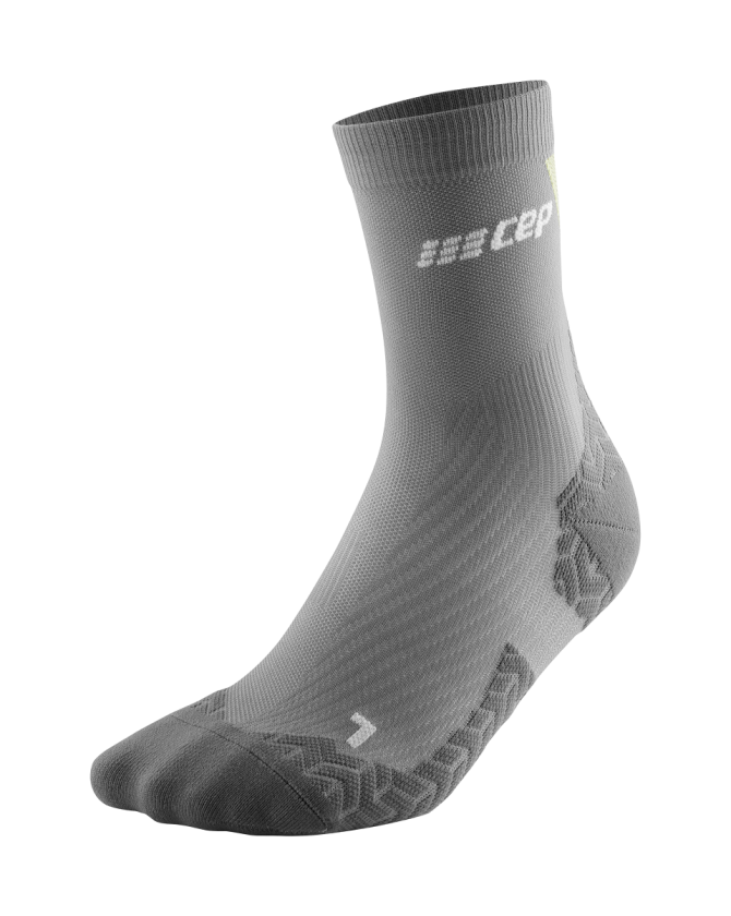 CEP Ultralight Socks Mid Cut in grey/lime für Männer