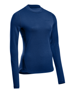 CEP cold weather merino shirt long sleeve für Frauen in blue