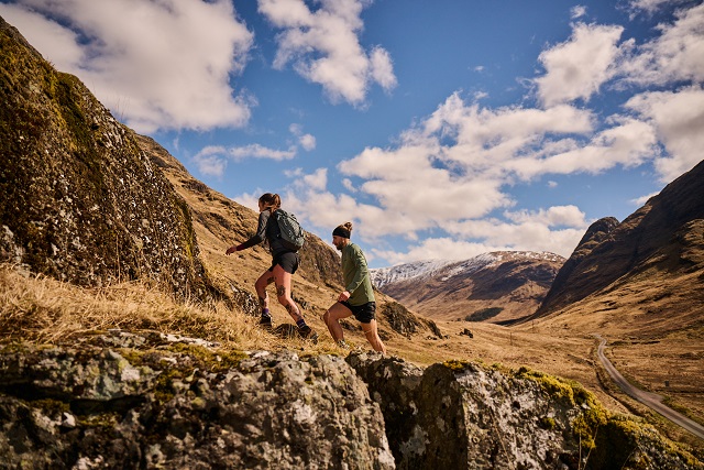 Wandern in Kompressions Socken